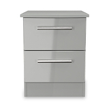 Penmere 2 Drawer Bedside Grey from Roseland Furniture