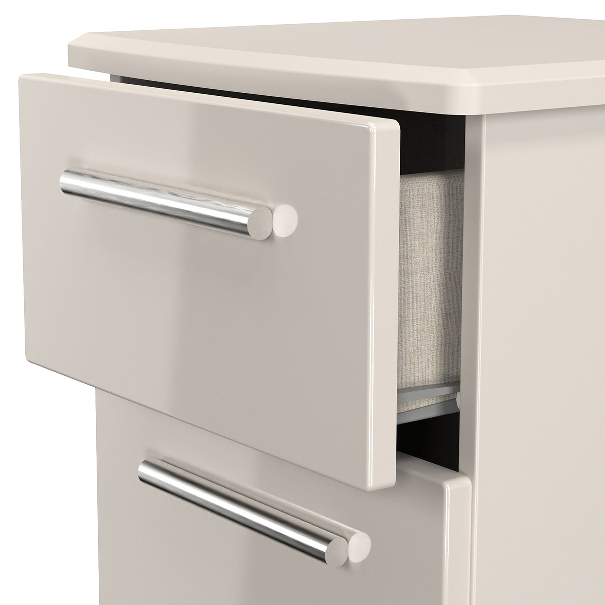 Penmere 2 Drawer Bedside Cashmere from Roseland Furniture