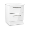 Penmere 2 Drawer Bedside White from Roseland Furniture