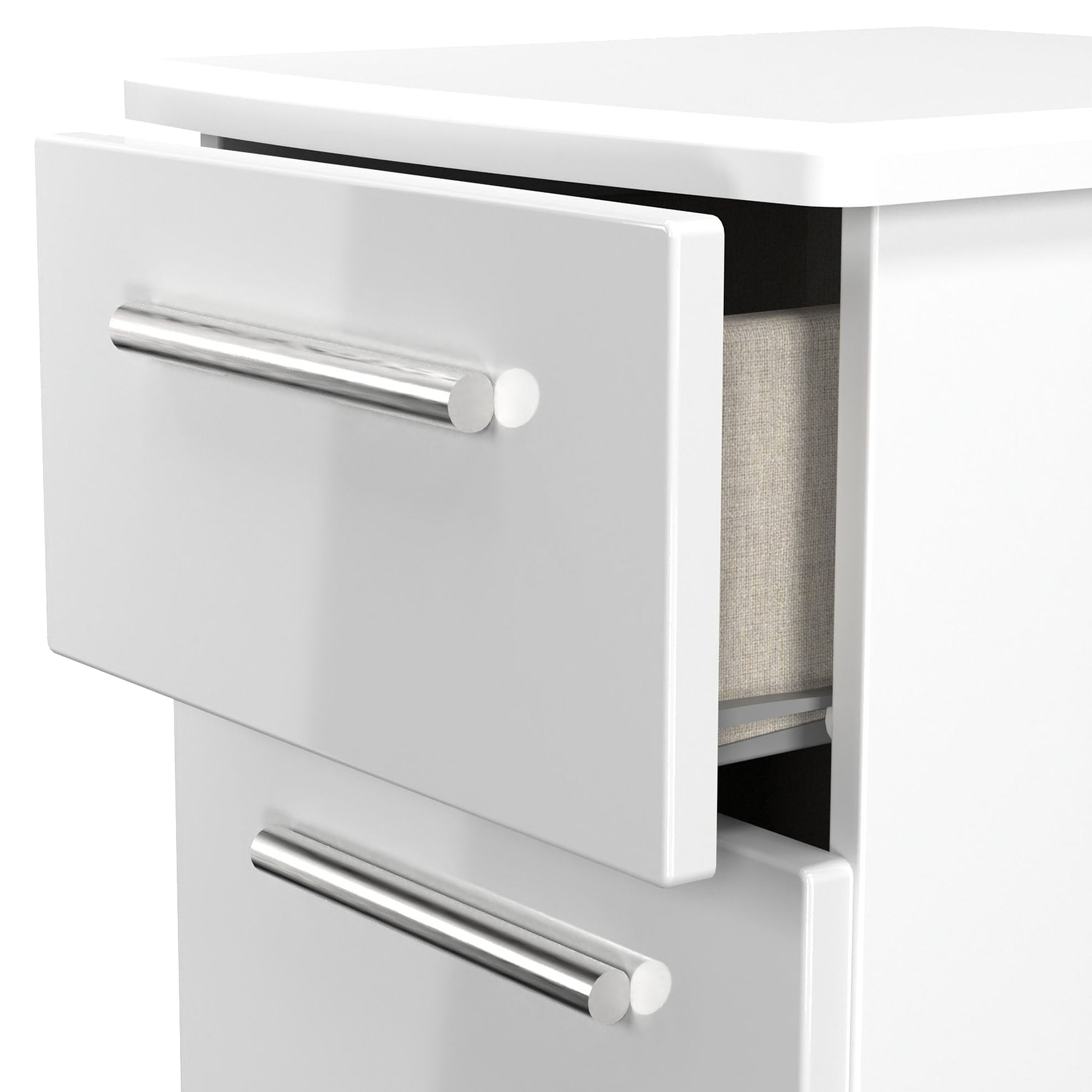 Penmere 2 Drawer Bedside White from Roseland Furniture
