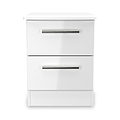 Penmere 2 Drawer Bedside White from Roseland Furniture