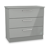 Penmere 3 Drawer Chest Grey from Roseland Furniture