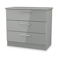 Penmere 3 Drawer Chest Grey from Roseland Furniture