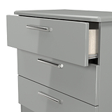 Penmere 3 Drawer Chest Grey from Roseland Furniture