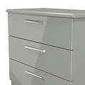 Penmere 3 Drawer Chest Grey from Roseland Furniture