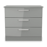 Penmere 3 Drawer Chest Grey from Roseland Furniture