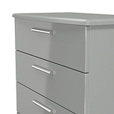 Penmere 4 Drawer Chest Grey from Roseland Furniture