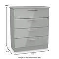 Penmere 4 Drawer Chest Grey from Roseland Furniture