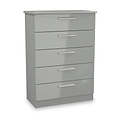 Penmere 5 Drawer Chest Grey from Roseland Furniture