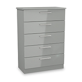 Penmere 5 Drawer Chest Grey from Roseland Furniture