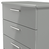 Penmere 5 Drawer Chest Grey from Roseland Furniture