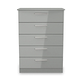 Penmere 5 Drawer Chest Grey from Roseland Furniture