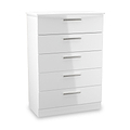 Penmere 5 Drawer Chest White from Roseland Furniture