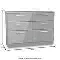 Penmere 6 Drawer Chest Grey from Roseland Furniture