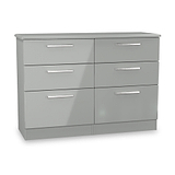 Penmere 6 Drawer Chest Grey from Roseland Furniture