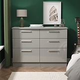 Penmere 6 Drawer Chest Grey from Roseland Furniture