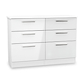 Penmere 6 Drawer Wide Chest White from Roseland Furniture