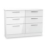 Penmere 6 Drawer Wide Chest White from Roseland Furniture