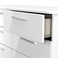Penmere 6 Drawer Wide Chest White from Roseland Furniture