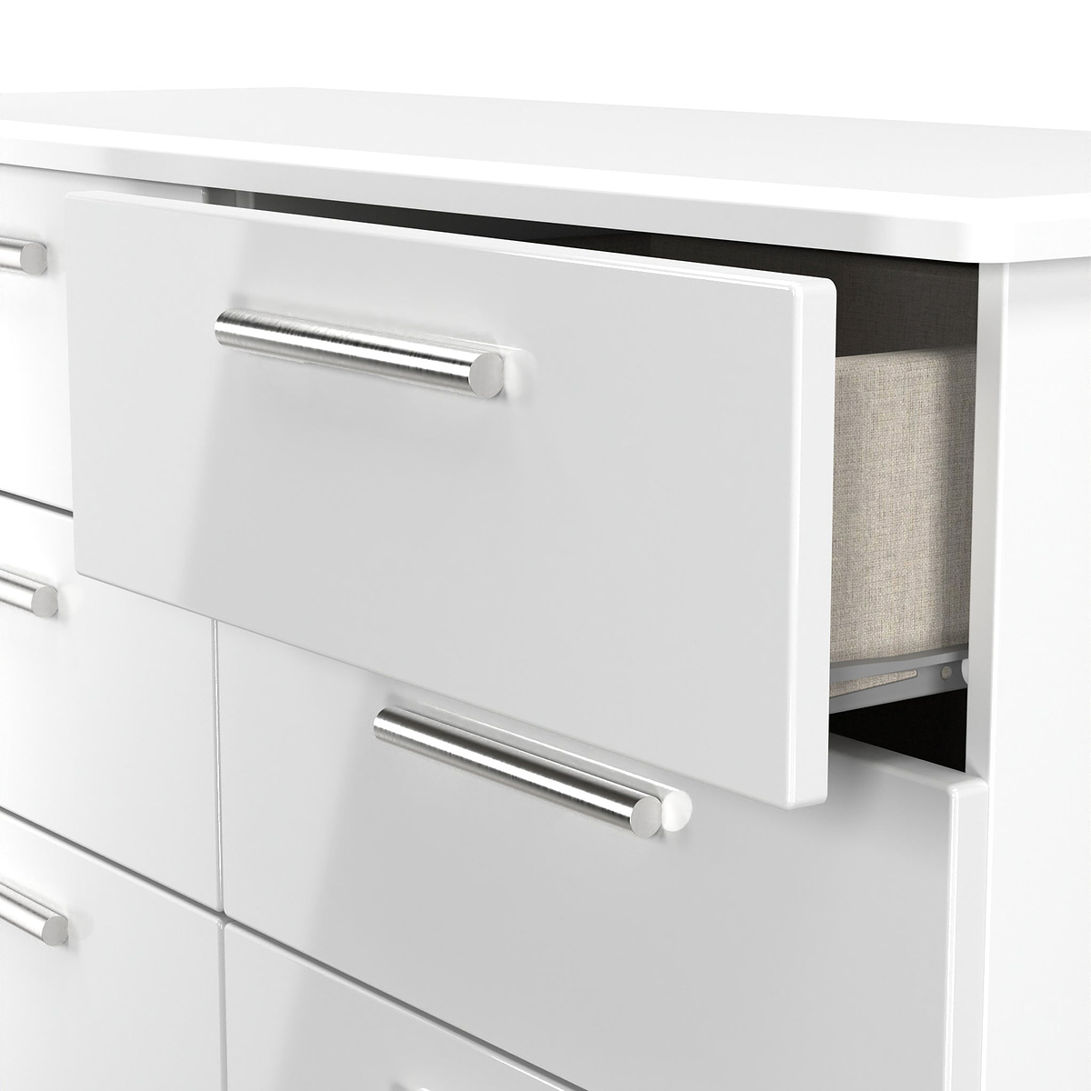Penmere 6 Drawer Wide Chest White from Roseland Furniture
