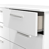 Penmere 6 Drawer Wide Chest White from Roseland Furniture