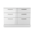 Penmere 6 Drawer Wide Chest White from Roseland Furniture
