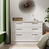 Penmere 6 Drawer Desk White from Roseland Furniture