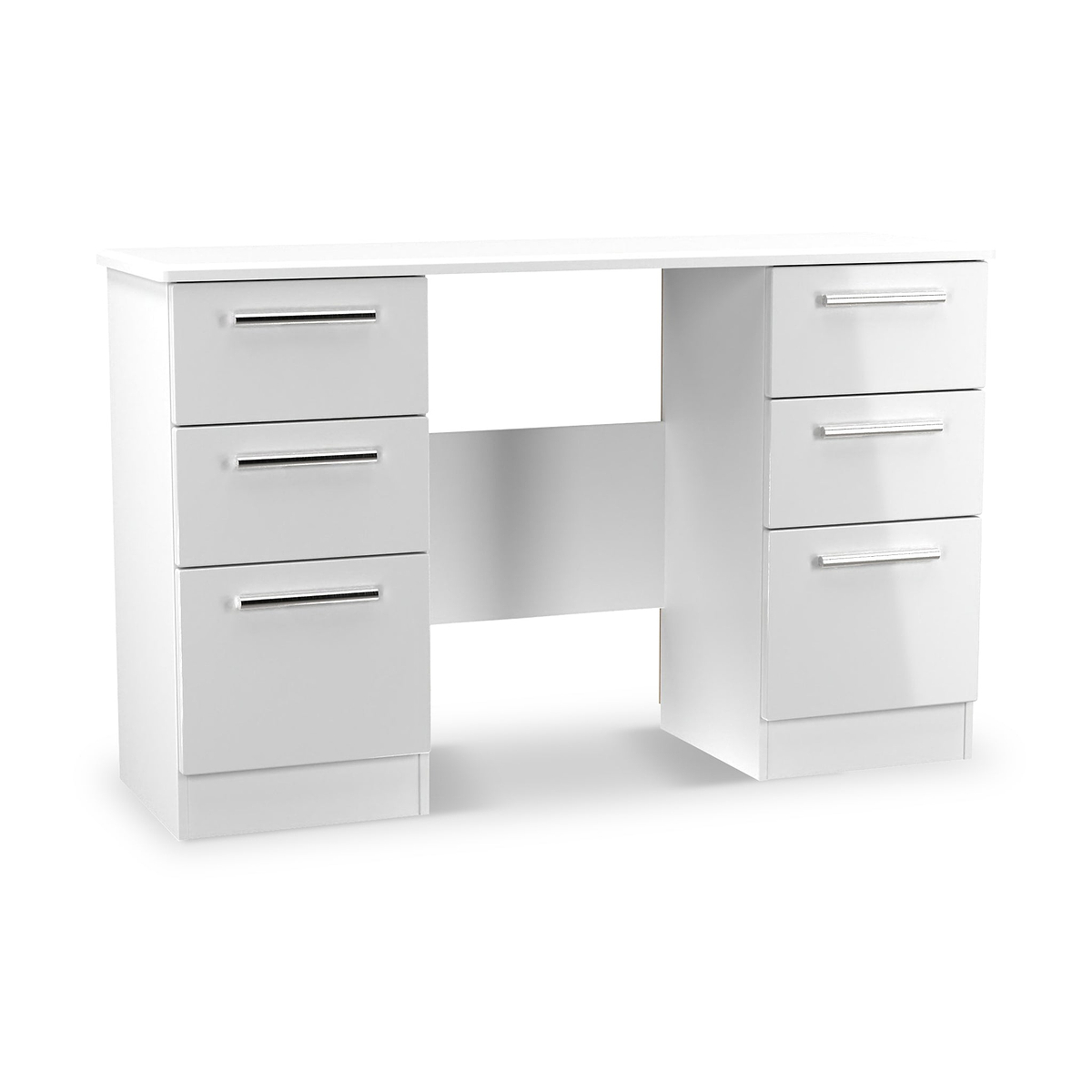 Penmere 6 Drawer Desk White from Roseland Furniture