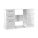 Penmere 6 Drawer Desk White from Roseland Furniture