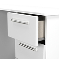 Penmere 6 Drawer Desk White from Roseland Furniture