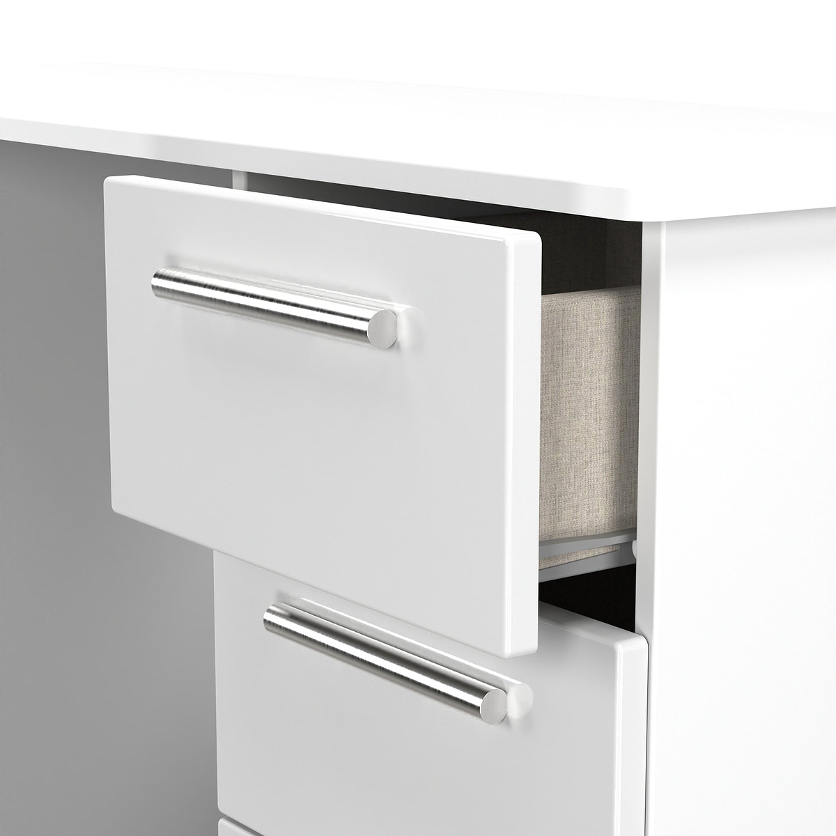 Penmere 6 Drawer Desk White from Roseland Furniture