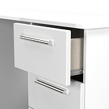 Penmere 6 Drawer Desk White from Roseland Furniture