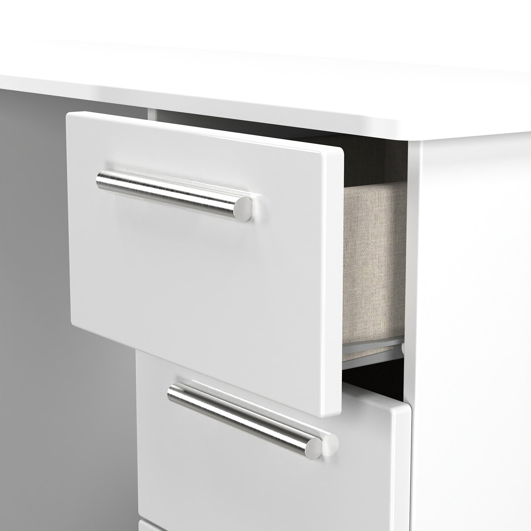 Penmere 6 Drawer Desk White from Roseland Furniture