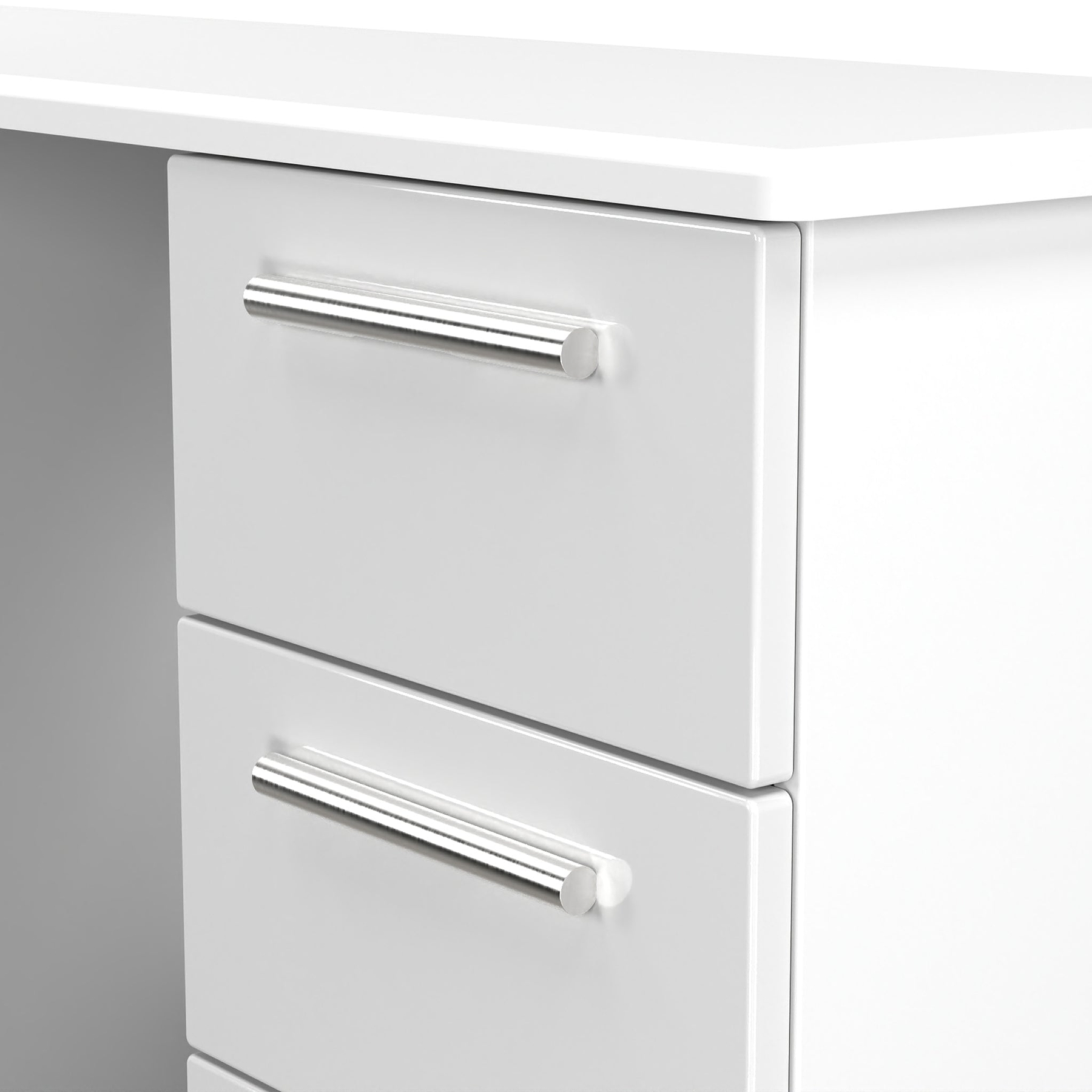 Penmere 6 Drawer Desk White from Roseland Furniture
