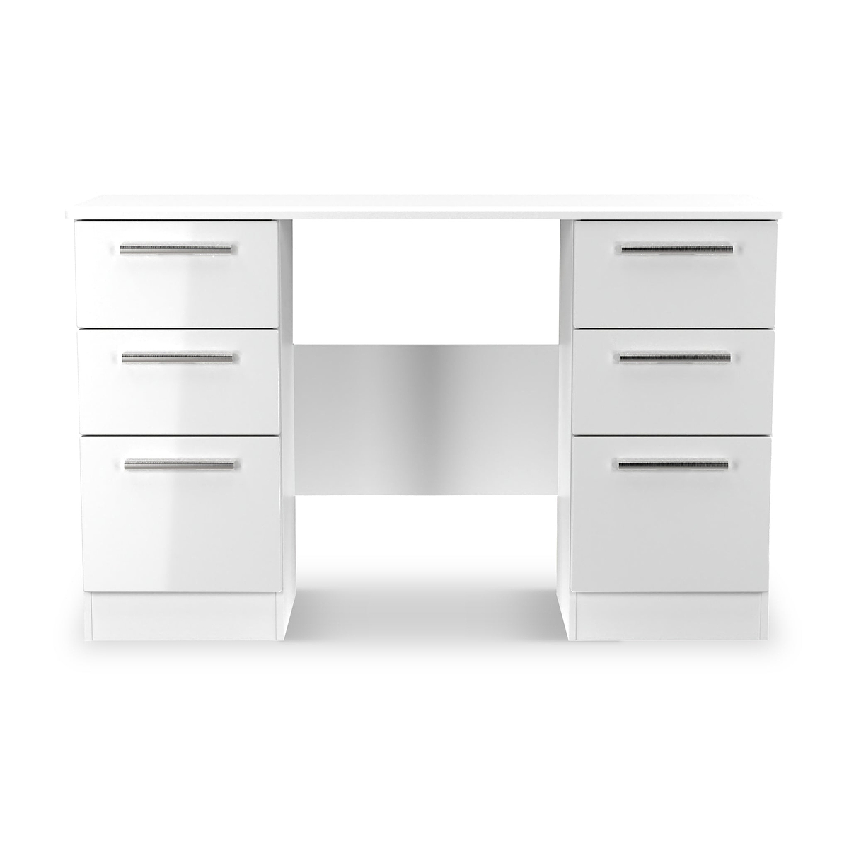 Penmere 6 Drawer Desk White from Roseland Furniture