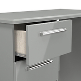 Penmere 3 Drawer Dressing Table Grey from Roseland Furniture