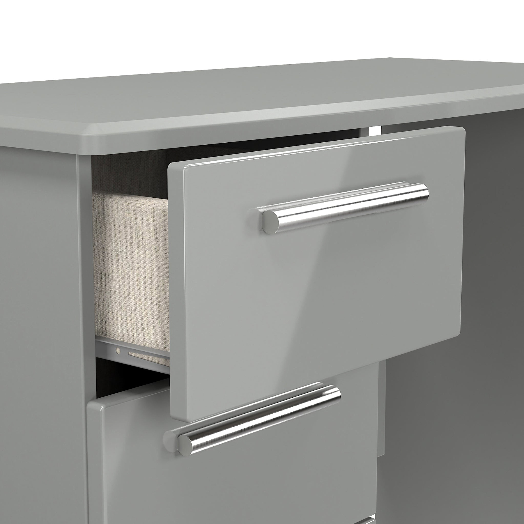 Penmere 3 Drawer Dressing Table Grey from Roseland Furniture
