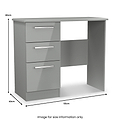Penmere 3 Drawer Dressing Table Grey from Roseland Furniture