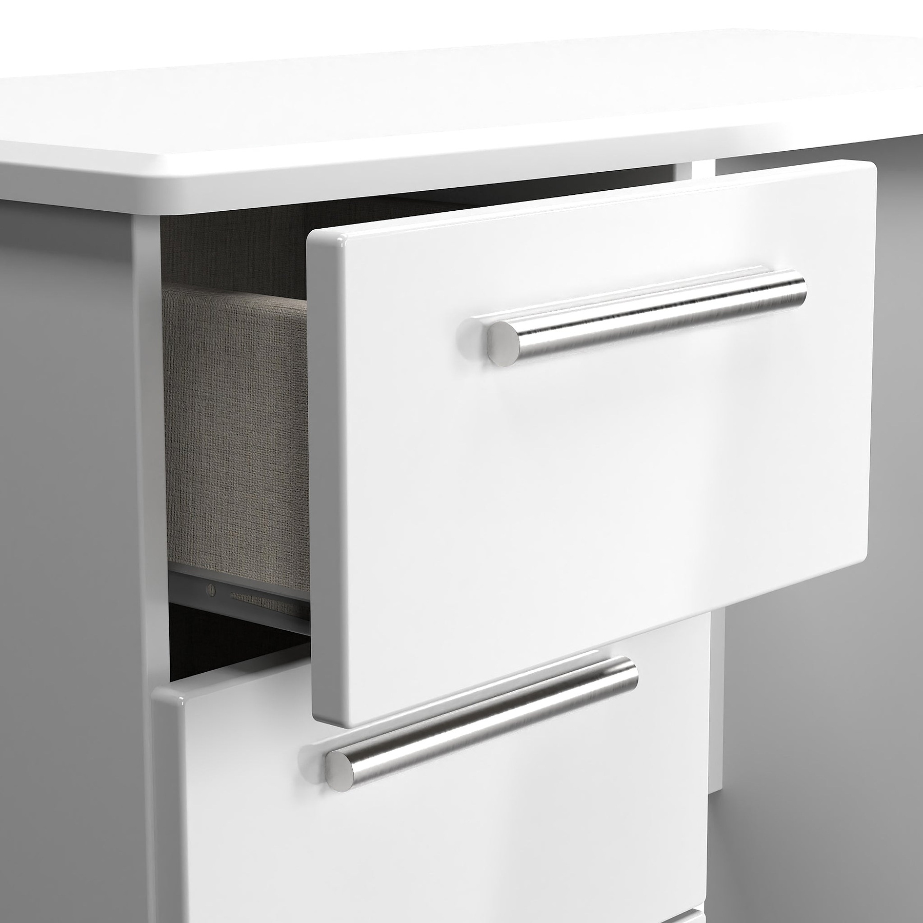 Penmere 3 Drawer Dressing Table White from Roseland Furniture