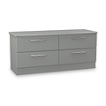Penmere 4 Drawer Low Storage Unit Grey from Roseland Furniture