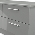 Penmere 4 Drawer Low Storage Unit Grey from Roseland Furniture
