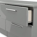 Penmere 4 Drawer Low Storage Unit Grey from Roseland Furniture