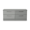 Penmere 4 Drawer Low Storage Unit Grey from Roseland Furniture