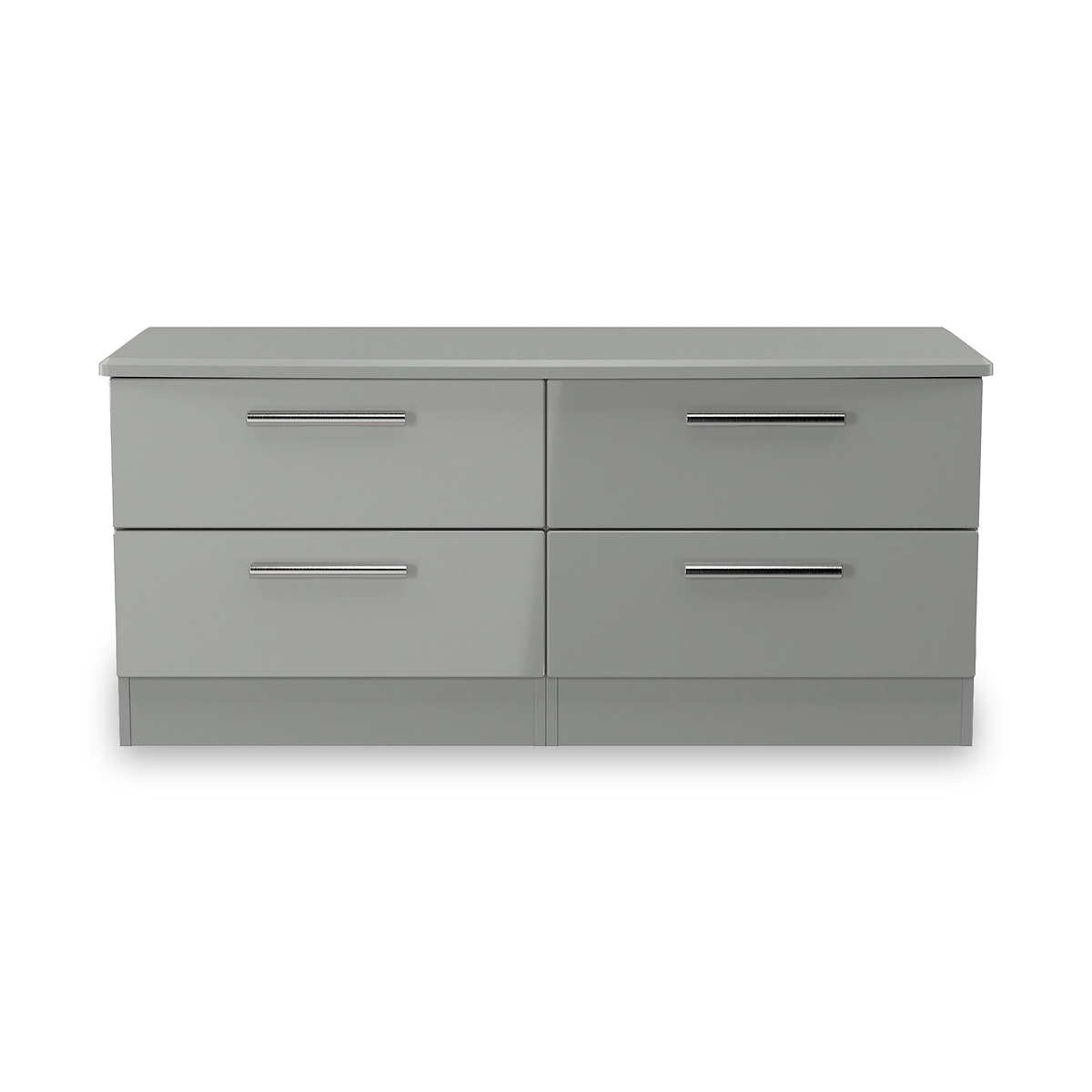 Penmere 4 Drawer Low Storage Unit Grey from Roseland Furniture