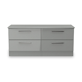 Penmere 4 Drawer Low Storage Unit Grey from Roseland Furniture