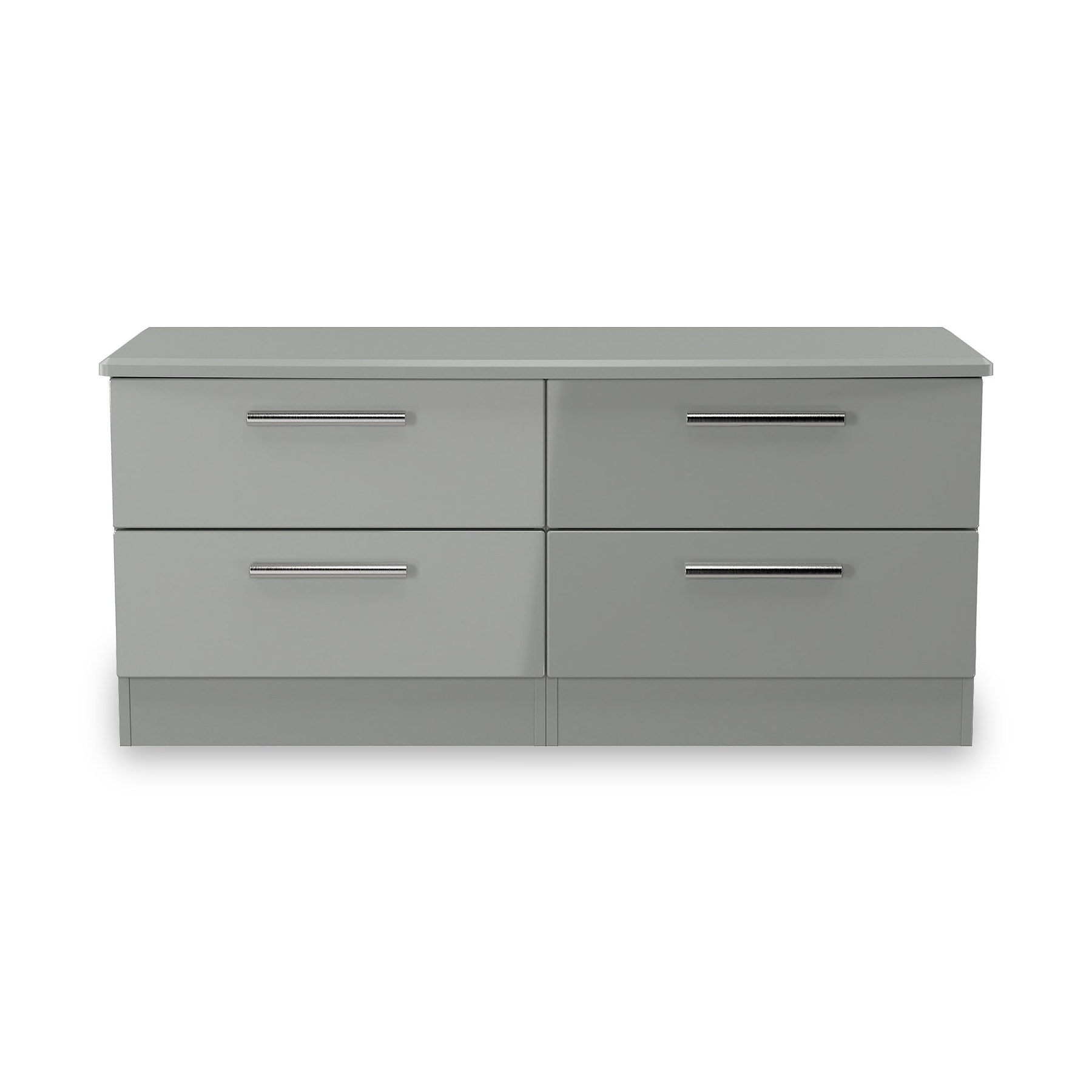 Penmere 4 Drawer Low Storage Unit Grey from Roseland Furniture
