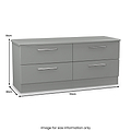 Penmere 4 Drawer Low Storage Unit Grey from Roseland Furniture
