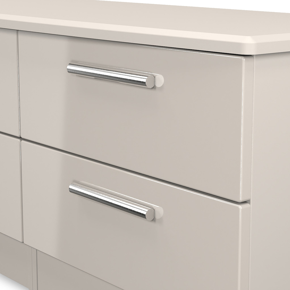 Penmere 4 Drawer Low Storage Unit Cashmere from Roseland Furniture