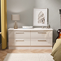 Penmere 4 Drawer Low Storage Unit Cashmere from Roseland Furniture