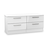Penmere 4 Drawer Low Storage Unit White from Roseland Furniture